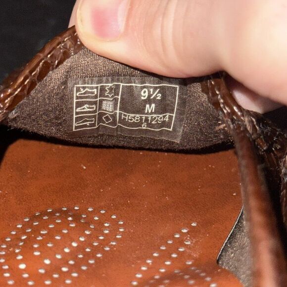 SAS Shoes Simplify Brown Croc Slip On Comfort Shoe Loafer Size 9.5M - Picture 8 of 8